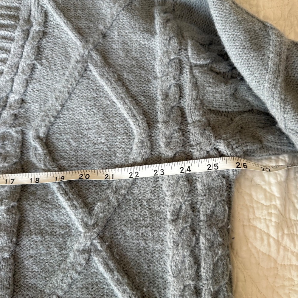 Official Taylor Swift Tortured Poets Gray Cable Knit Cardigan MD/LG Oversized - Picture 7 of 16